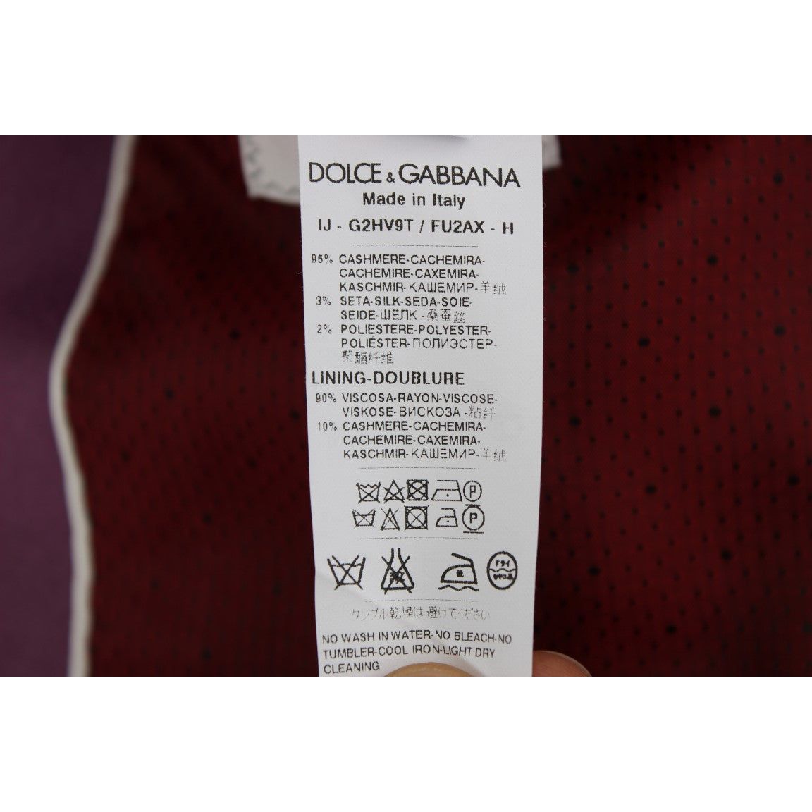 Dolce & Gabbana Elegant Purple Cashmere-Silk Blend Blazer Dolce & Gabbana