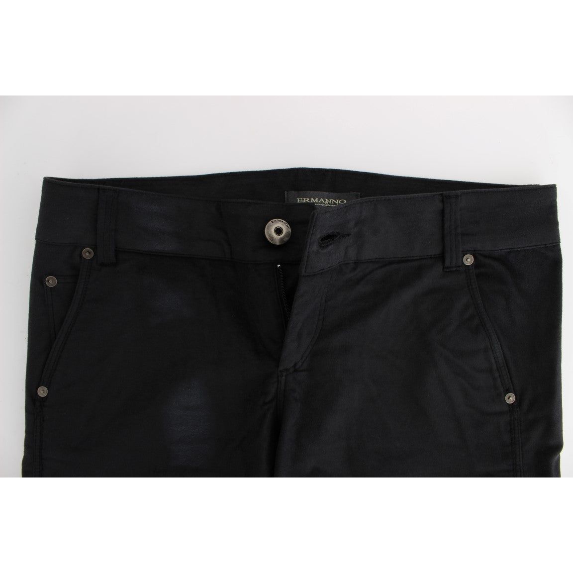 Ermanno Scervino Chic Black Regular Fit Trousers Jeans & Pants Ermanno Scervino