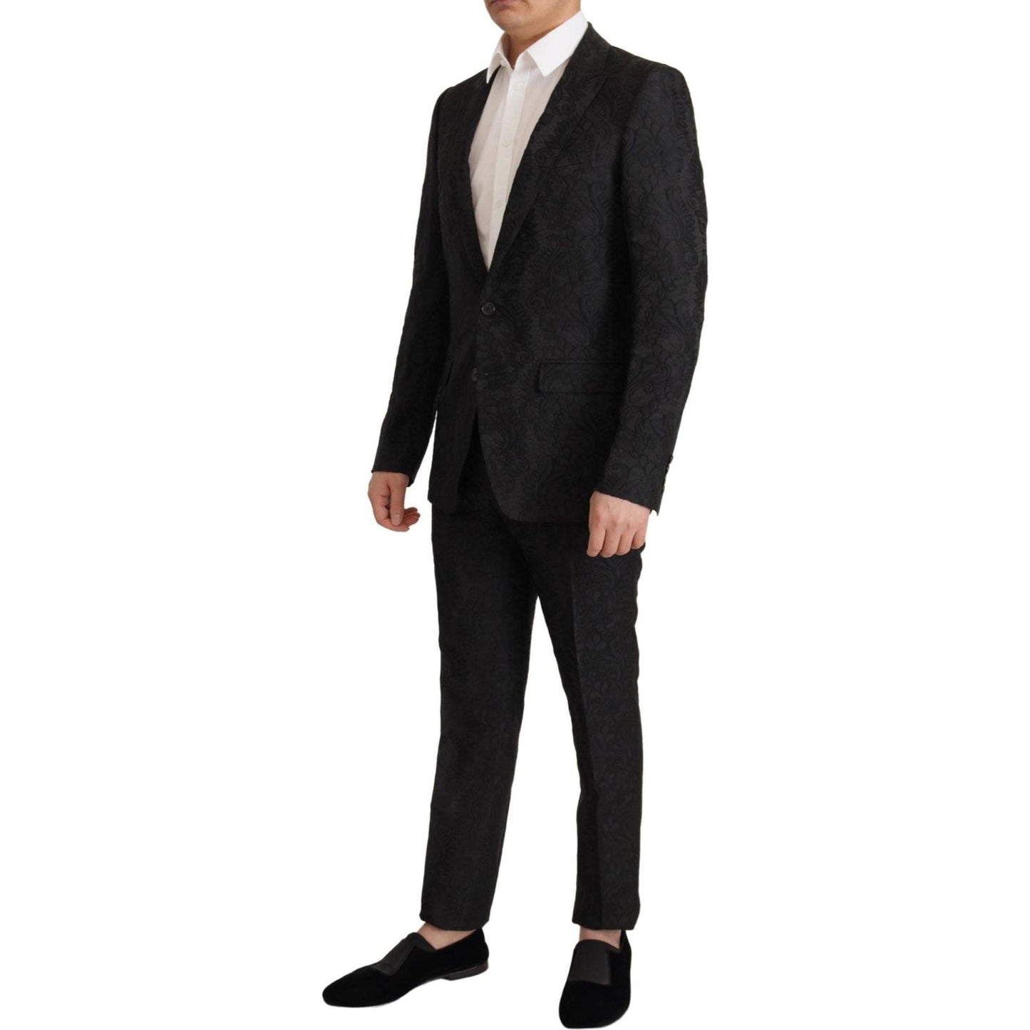 Dolce & Gabbana Glittering Black Martini Suit Set Dolce & Gabbana