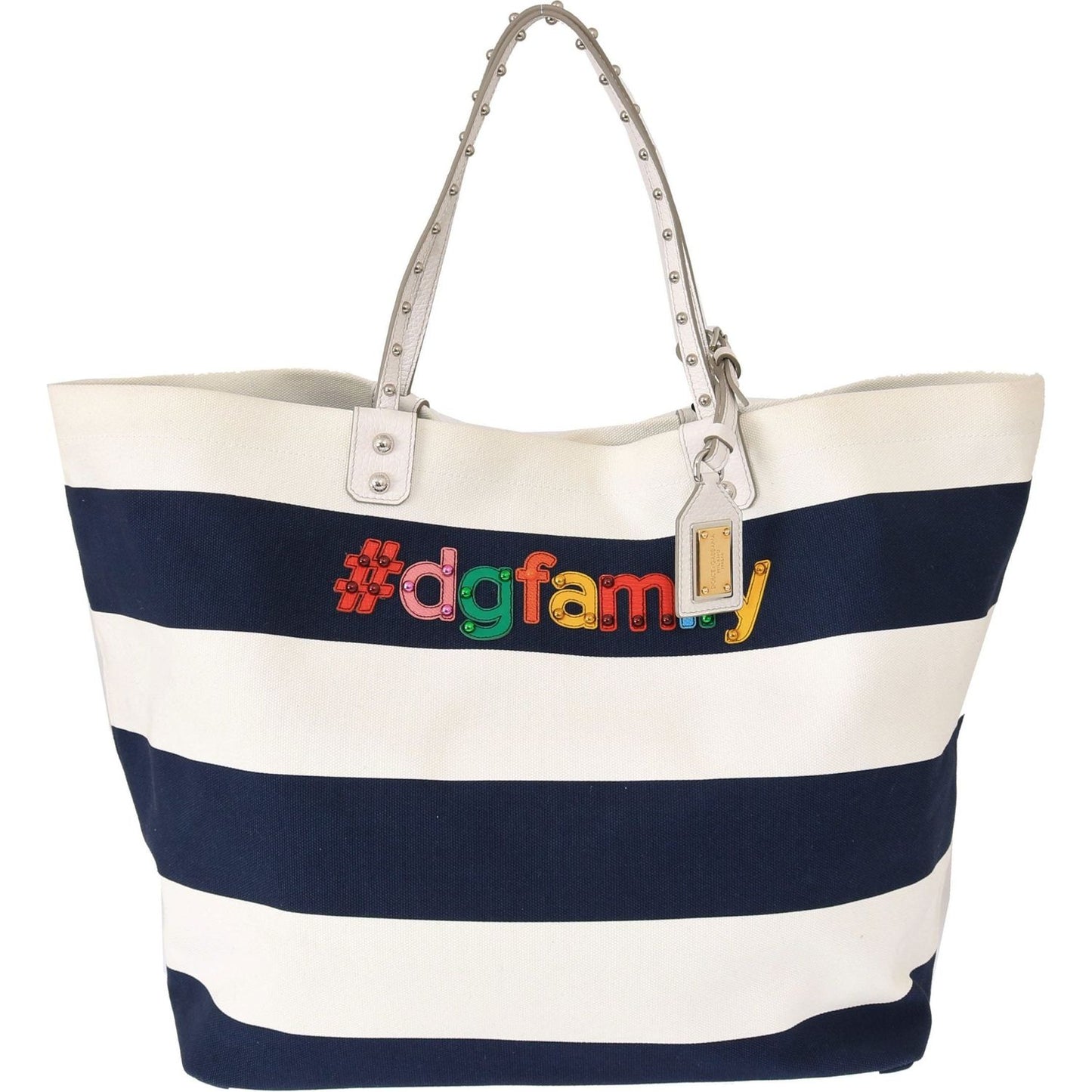 Dolce & Gabbana Chic Striped Beatrice Tote Handbag Dolce & Gabbana