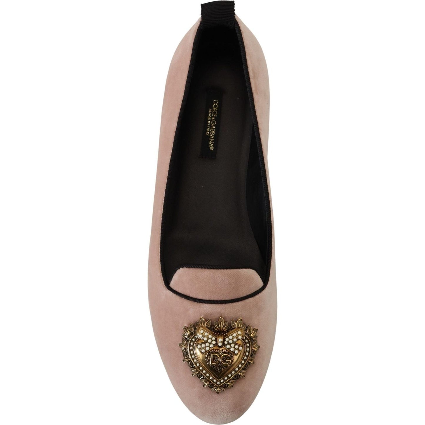 Dolce & Gabbana Elegant Pink Velvet Devotion Loafers Dolce & Gabbana