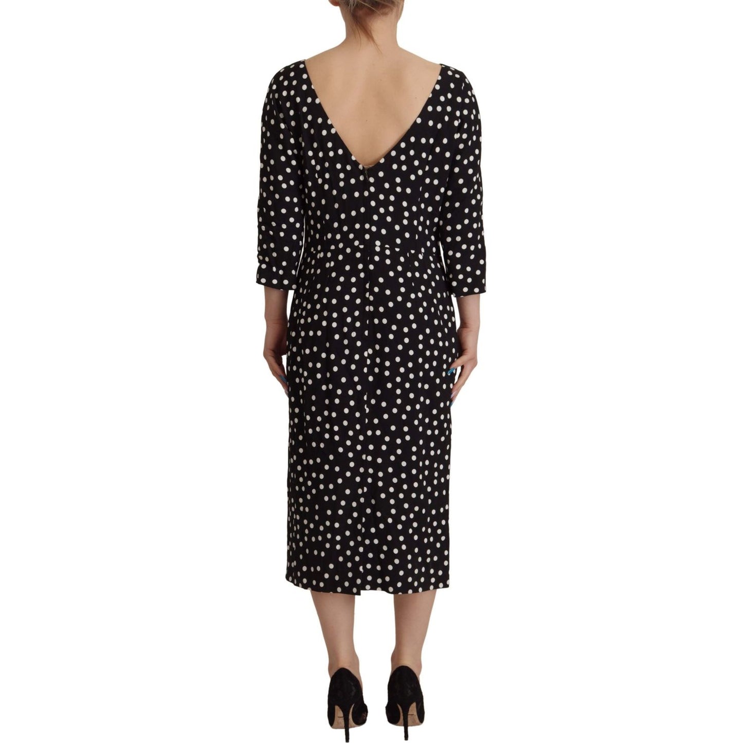 Dolce & Gabbana Polka Dot Sheath Midi Elegance Dolce & Gabbana