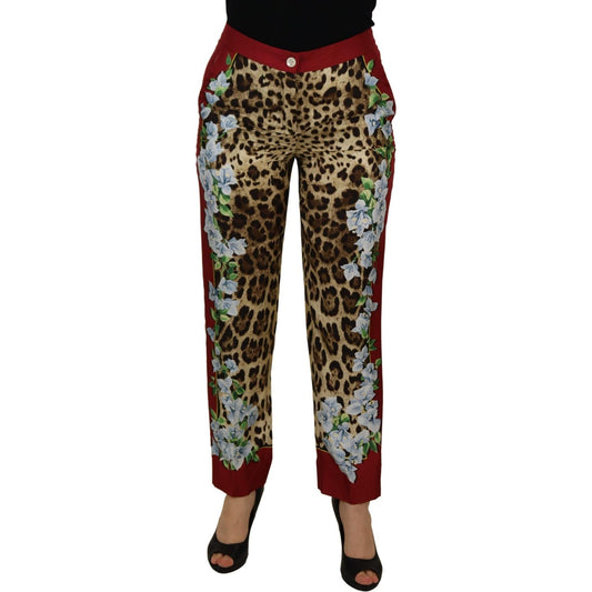 Dolce & Gabbana Elegant Multicolor High Waist Silk Pants Dolce & Gabbana