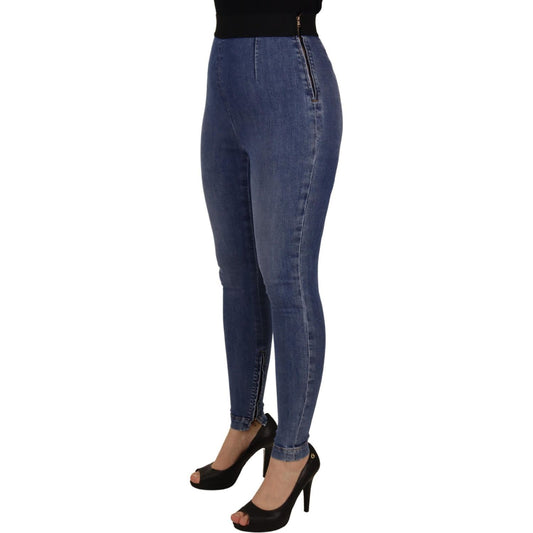 Dolce & Gabbana High Waist Skinny Denim The latest in style, these skinny jeans take it up a notch with a flattering high waist. Made of 98% cotton and 2% elastane, they offer a snug yet comfortable stretch fit. Country of origin: IT, you'll be donning a Dolce & Gabbana