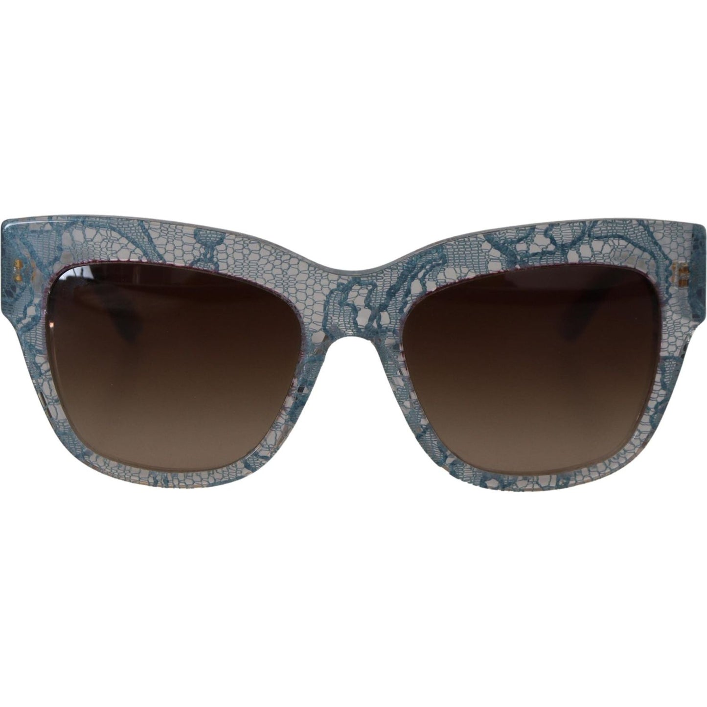 Dolce & Gabbana Elegant Lace-Trimmed Gradient Sunglasses Dolce & Gabbana