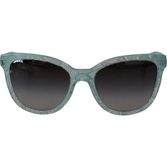Dolce & Gabbana Blue Lace Acetate Crystal Round DG4190 Sunglasses
