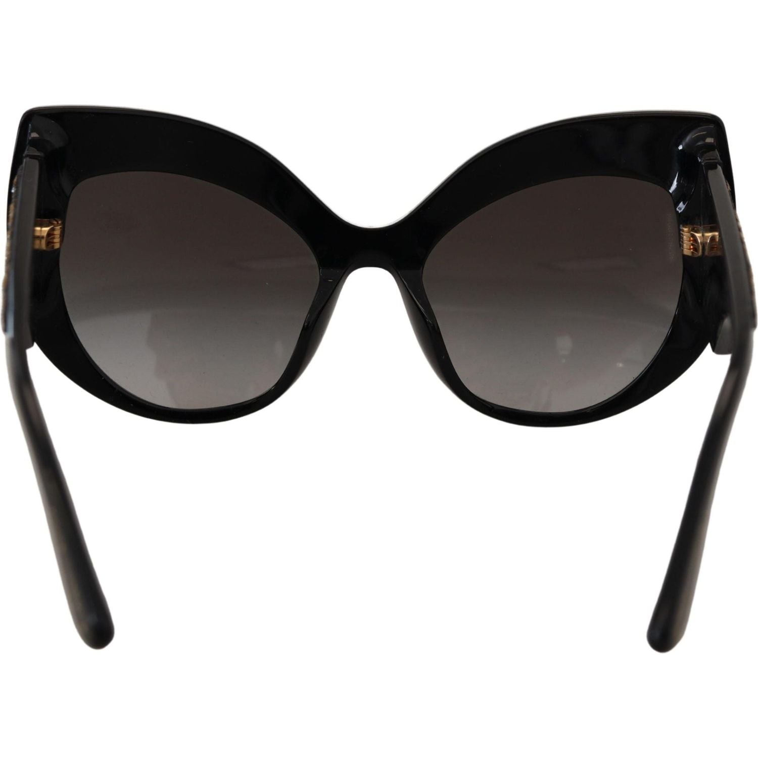 Dolce & Gabbana Black Gold Sequin Butterfly Polarized DG4326 Sunglasses