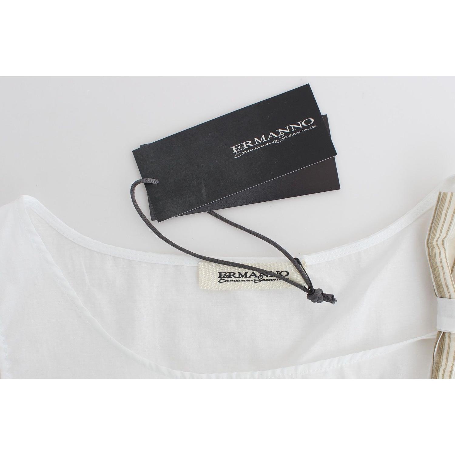 Ermanno Scervino White Top Blouse Tank Shirt Sleeveless