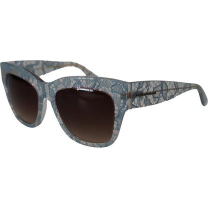 Dolce & Gabbana Blue Lace Acetate Crystal Butterfly DG4231 Sunglasses
