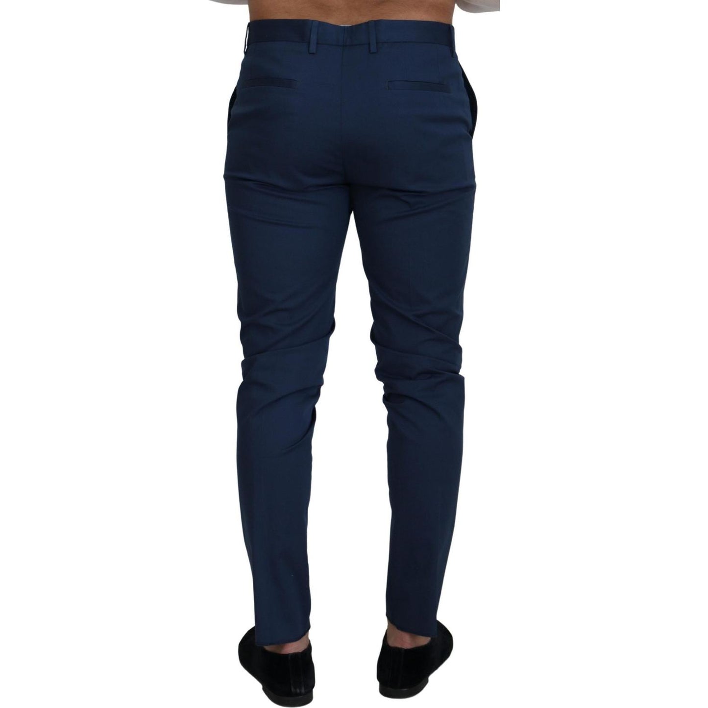 Dolce & Gabbana Elegant Slim Fit Chinos in Blue Jeans & Pants Dolce & Gabbana