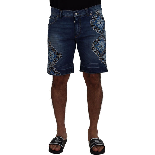 Dolce & Gabbana Elegant Slim Fit Denim Shorts Shorts Dolce & Gabbana