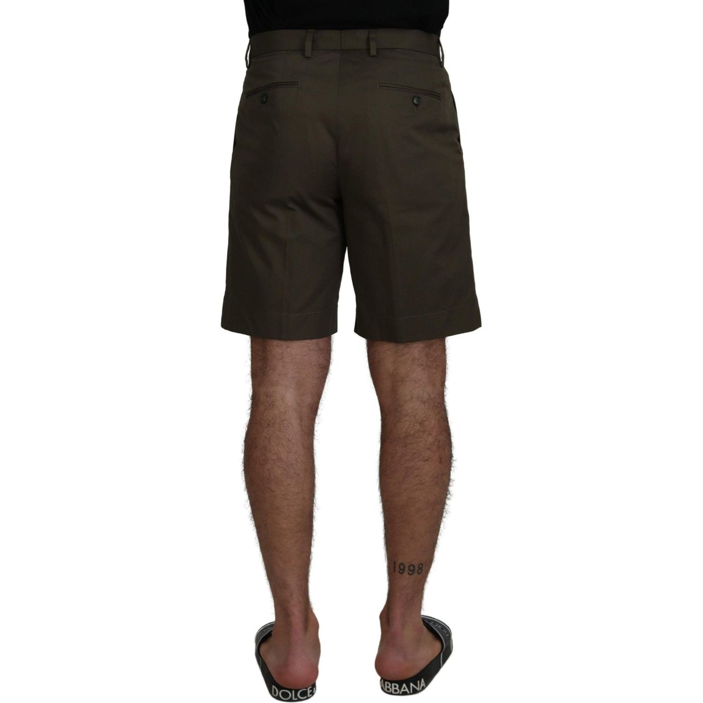 Dolce & Gabbana Elegant Green Cotton Chino Shorts Shorts Dolce & Gabbana