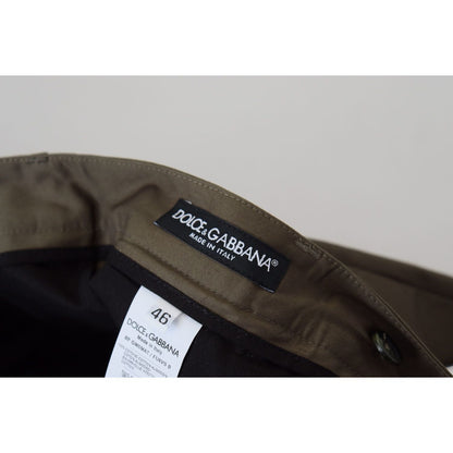Dolce & Gabbana Green Chinos Cotton Casual Shorts