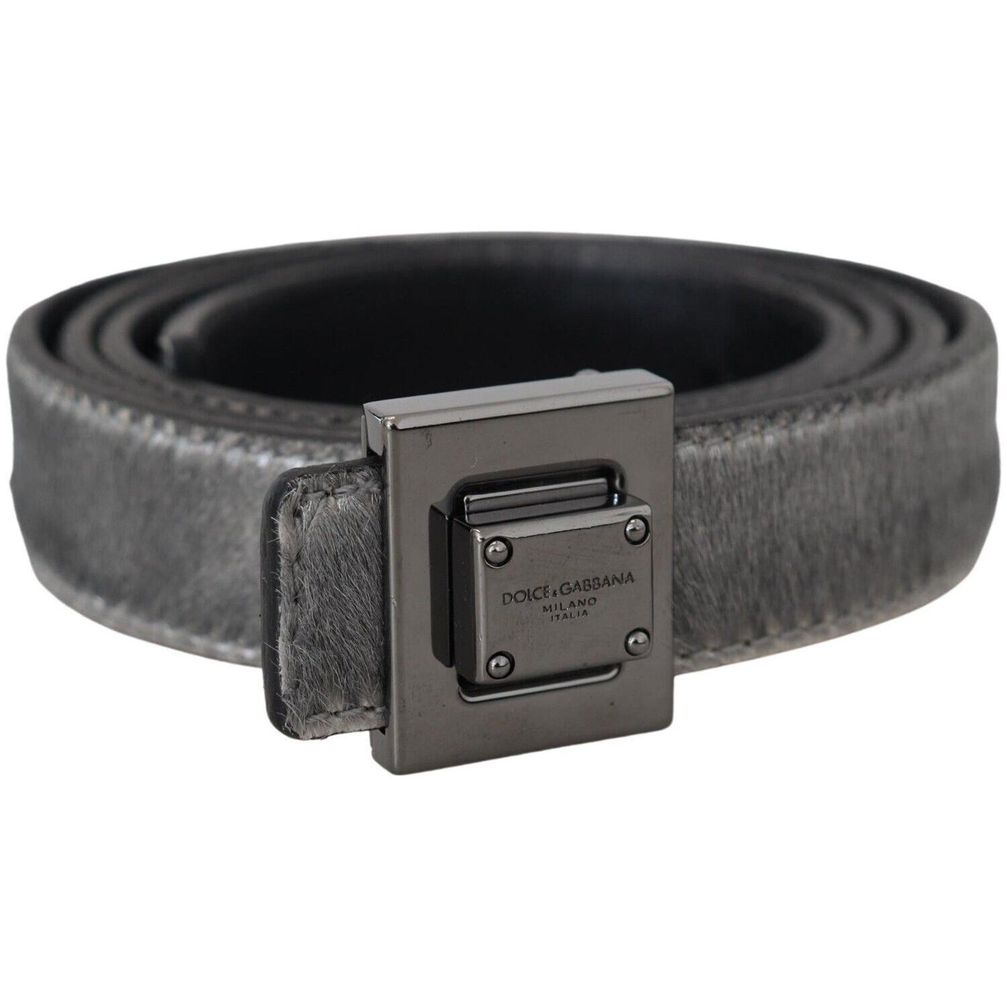 Dolce & Gabbana Elegant Silver Leather Designer Belt Dolce & Gabbana