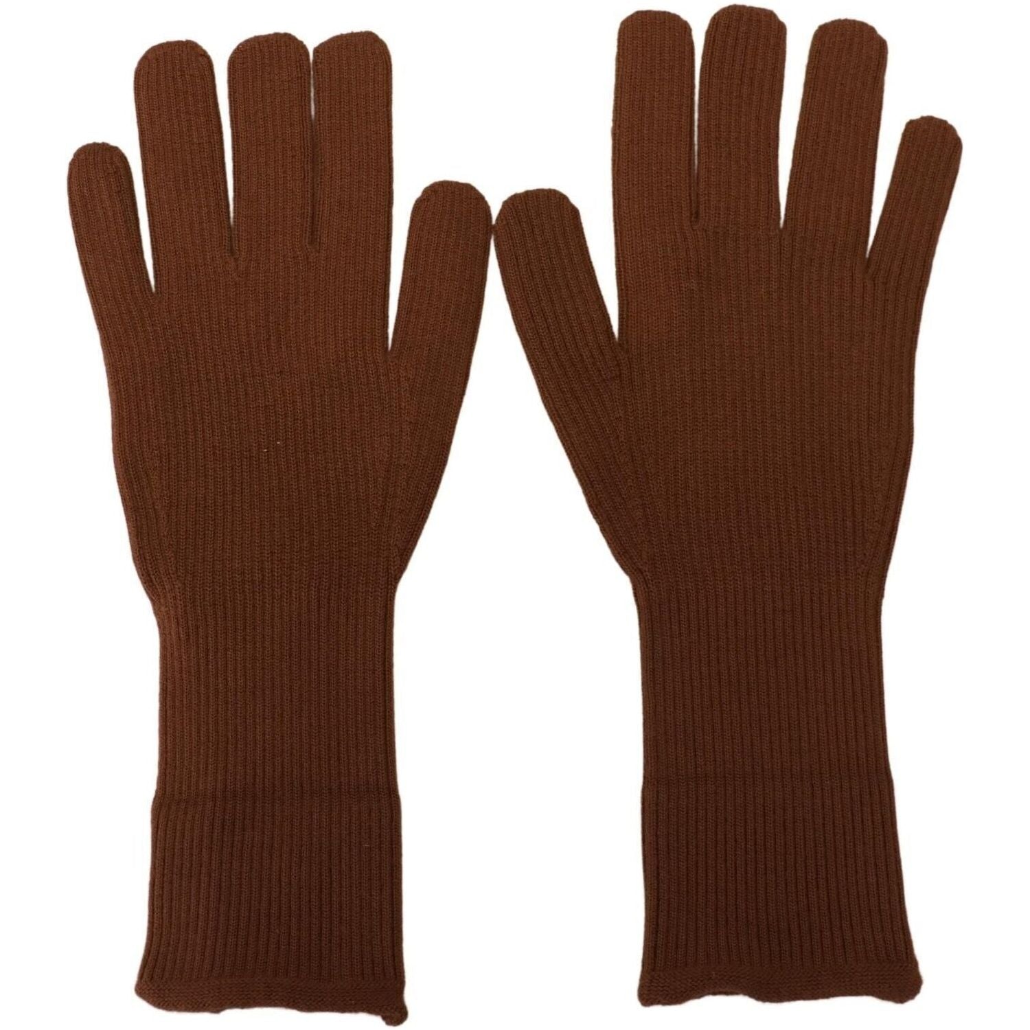 Dolce & Gabbana Brown Cashmere Knitted Hands Mitten Mens Gloves