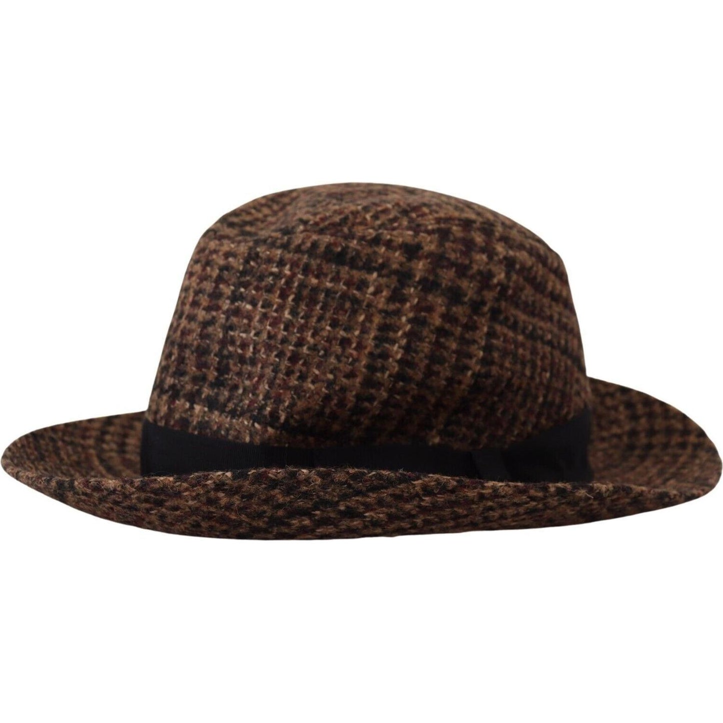 Dolce & Gabbana Elegant Brown Fedora Hat - Winter Chic Accessory Dolce & Gabbana