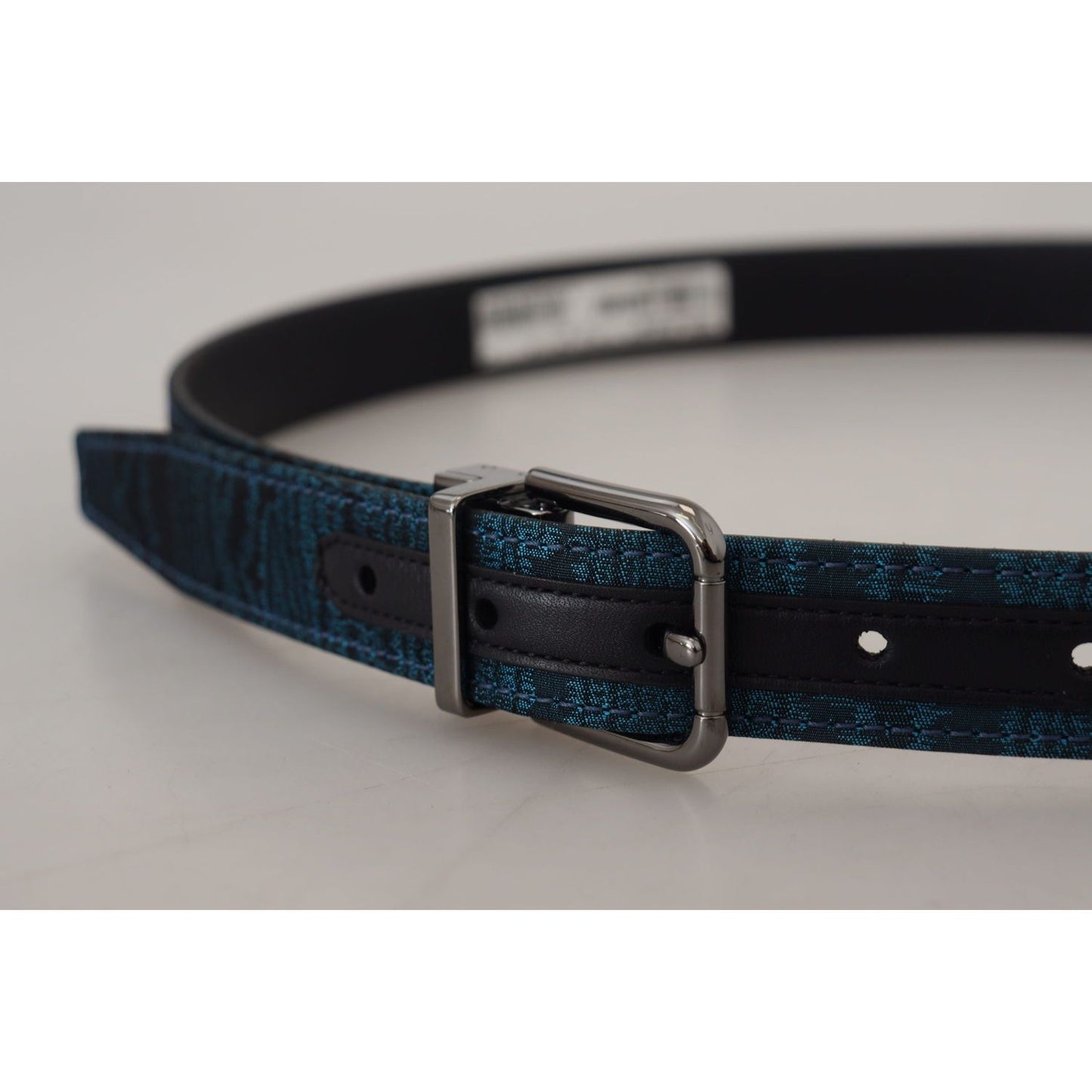 Dolce & Gabbana Elegant Blue Jacquard Designer Belt Dolce & Gabbana