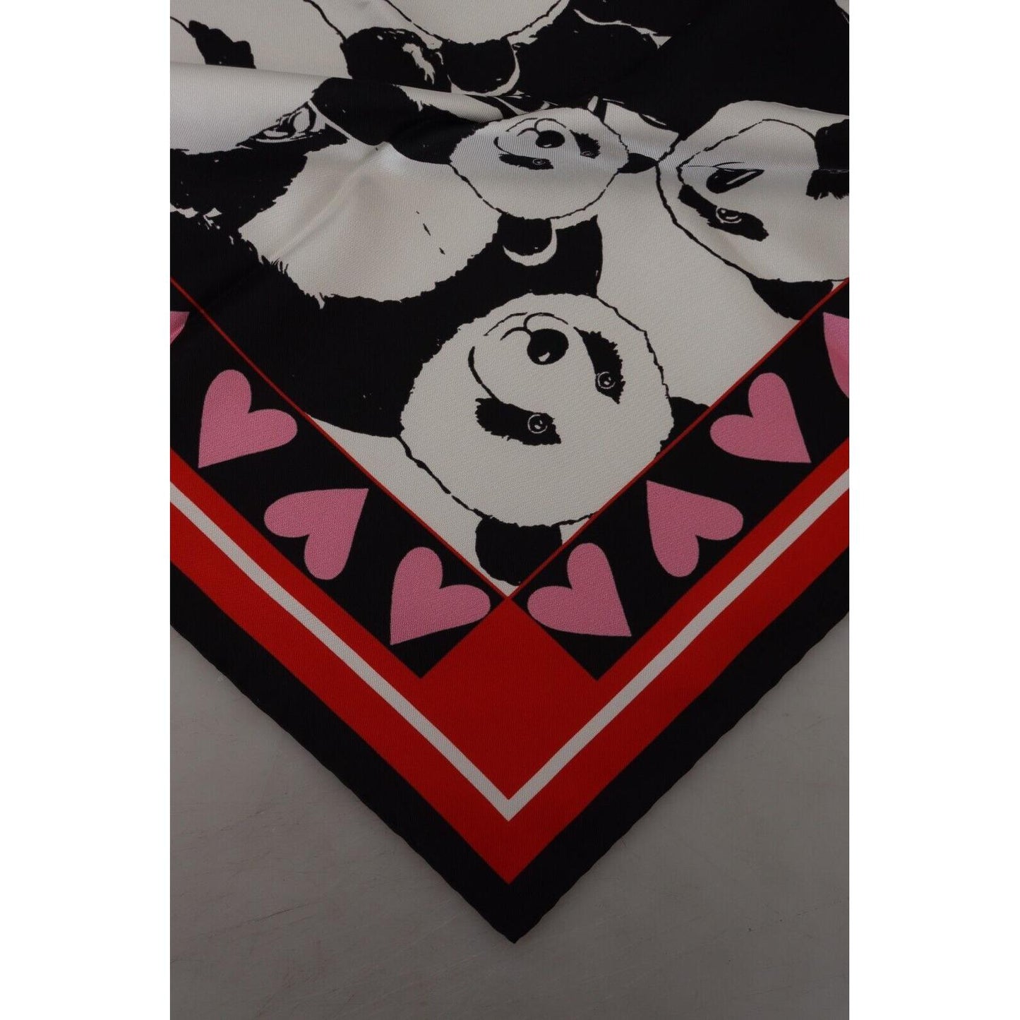 Dolce & Gabbana Elegant Panda Print Silk Scarf Dolce & Gabbana