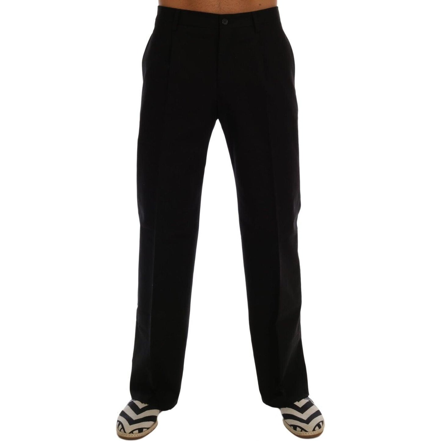 Dolce & Gabbana Elegant Black Cotton Stretch Pants Dolce & Gabbana