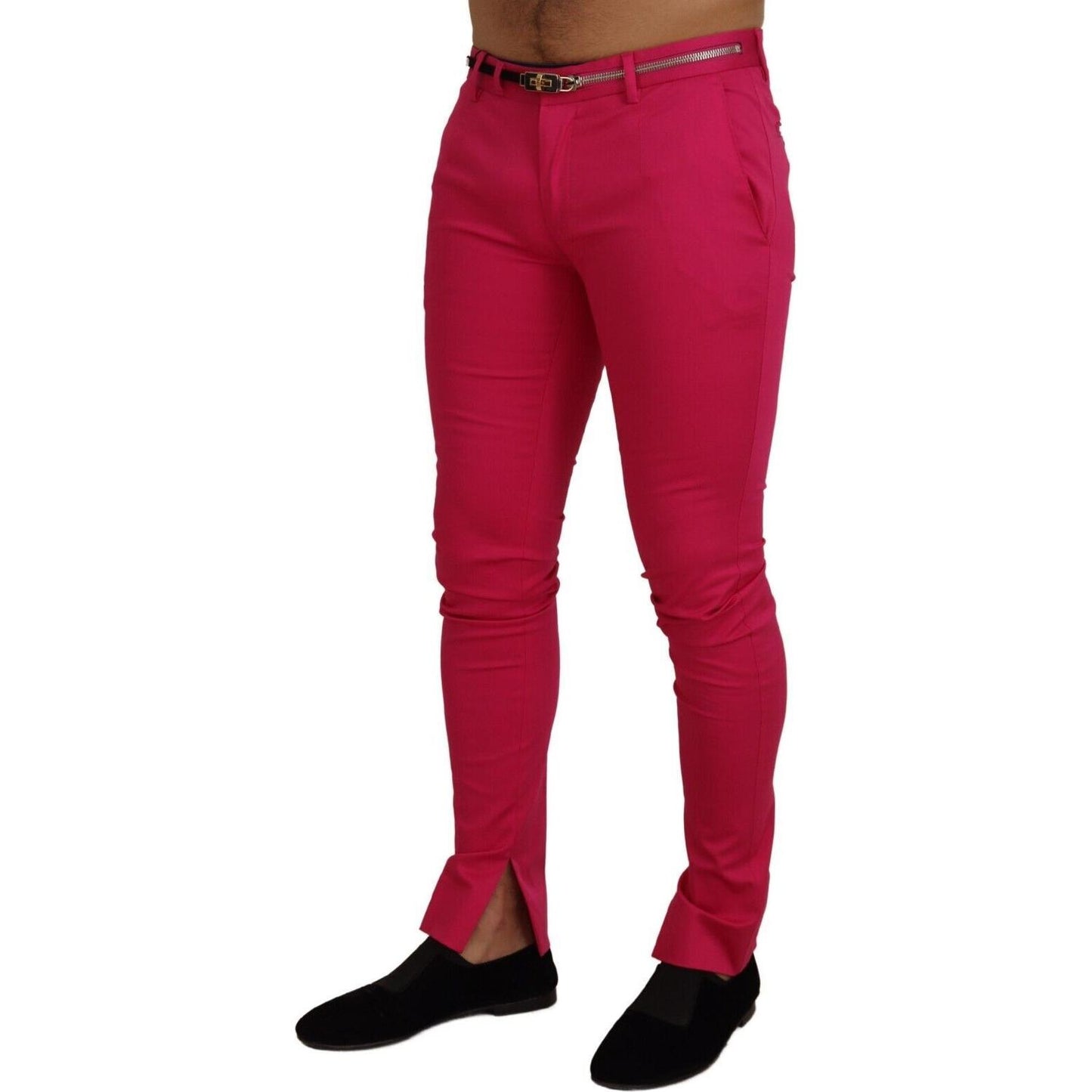 Dolce & Gabbana Chic Pink Cotton Blend Trousers Dolce & Gabbana