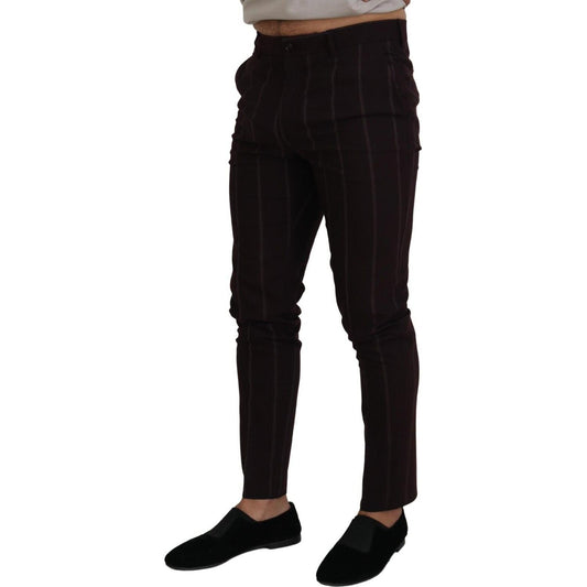 Dolce & Gabbana Elegant Brown Wool Blend Trousers Dolce & Gabbana