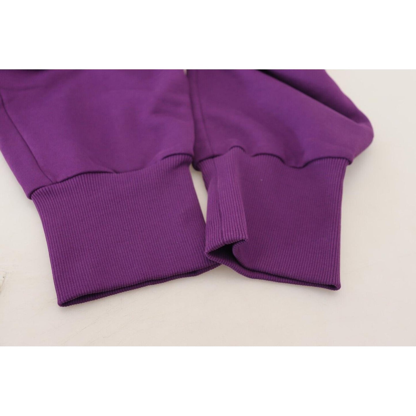 Dolce & Gabbana Elegant Purple Cotton Cargo Sweatpants Dolce & Gabbana