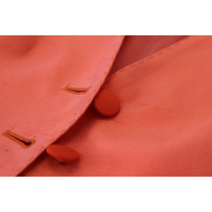 Dolce & Gabbana Orange Sleeveless Waistcoat Cropped Vest Top
