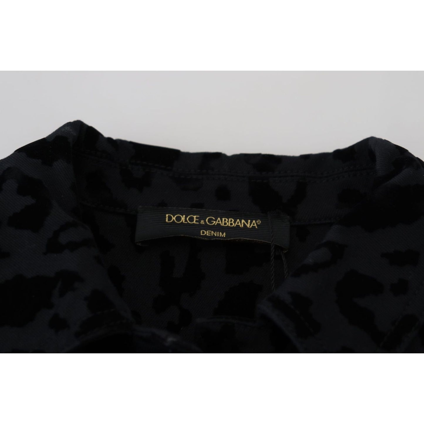 Dolce & Gabbana Chic Leopard Pattern Denim Jacket Dolce & Gabbana