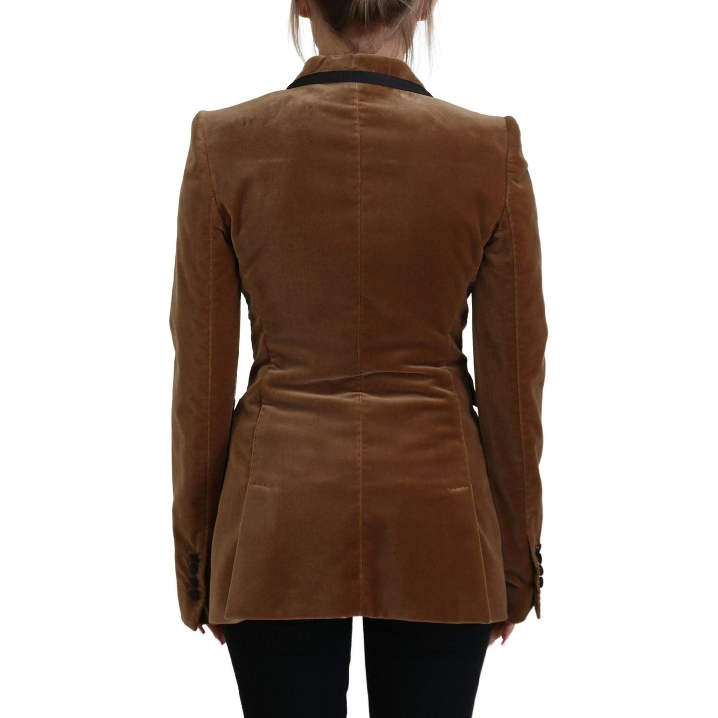 Dolce & Gabbana Elegant Double Breasted Brown Blazer Jacket Dolce & Gabbana