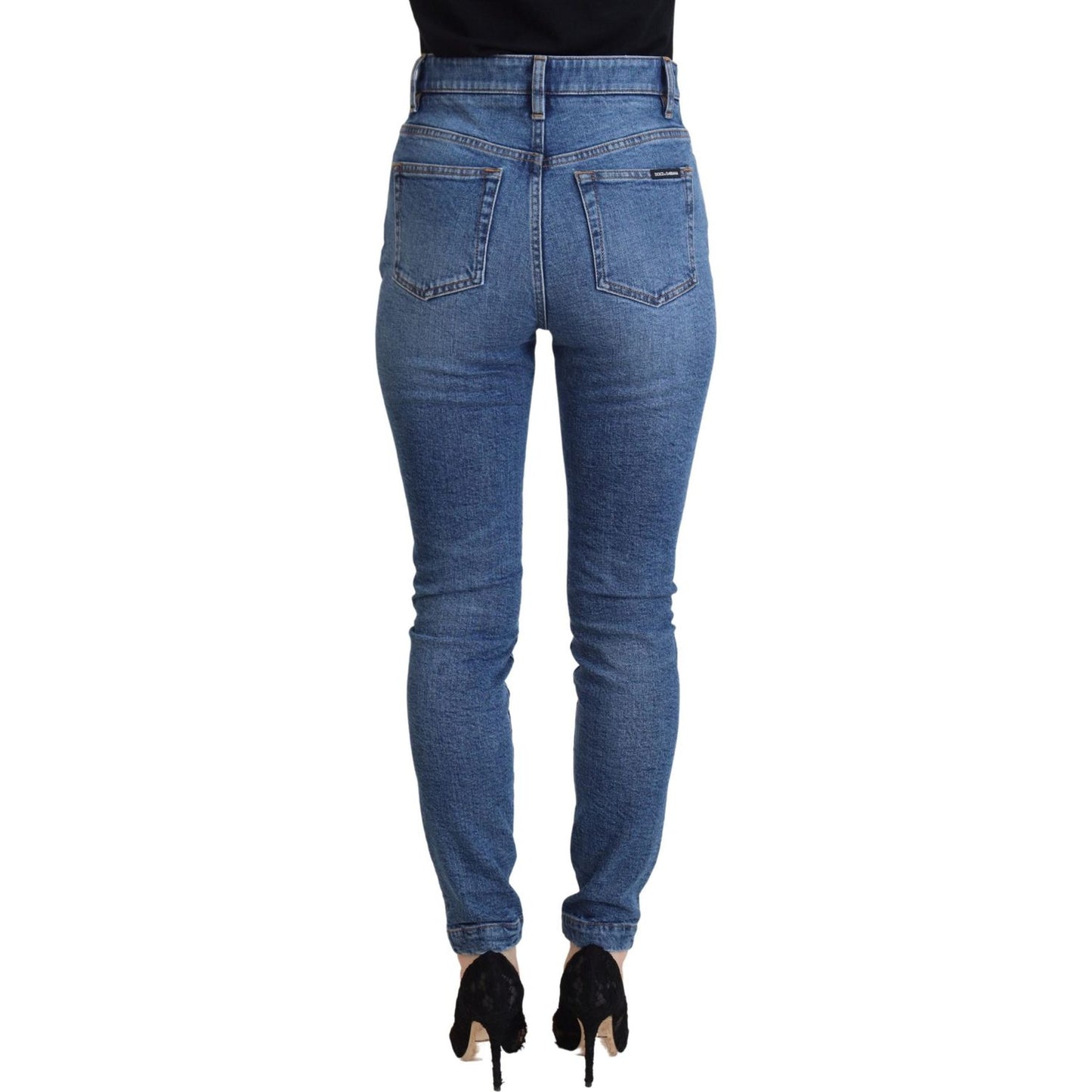 Dolce & Gabbana Chic Blue Denim Pants – Elegance Meets Comfort Dolce & Gabbana