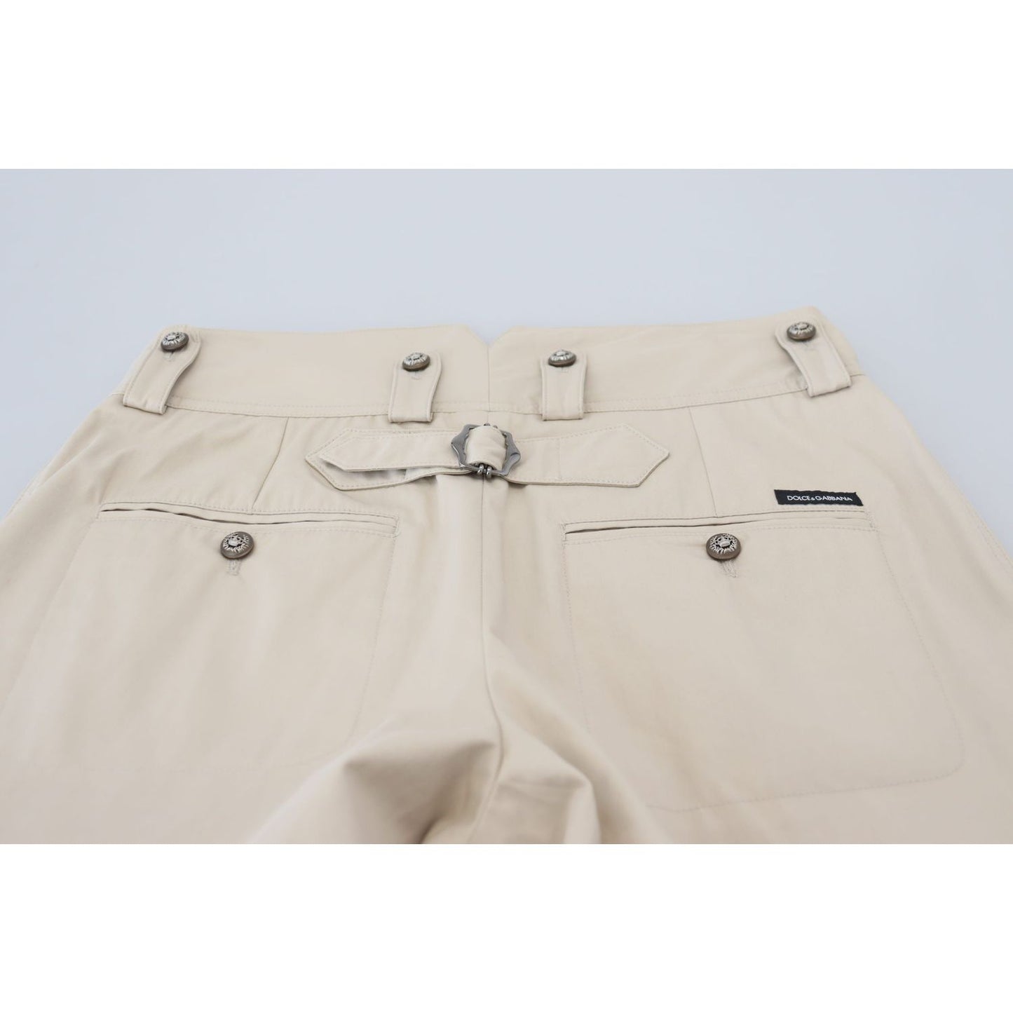 Dolce & Gabbana Elegant Beige Cotton Trousers Jeans & Pants Dolce & Gabbana