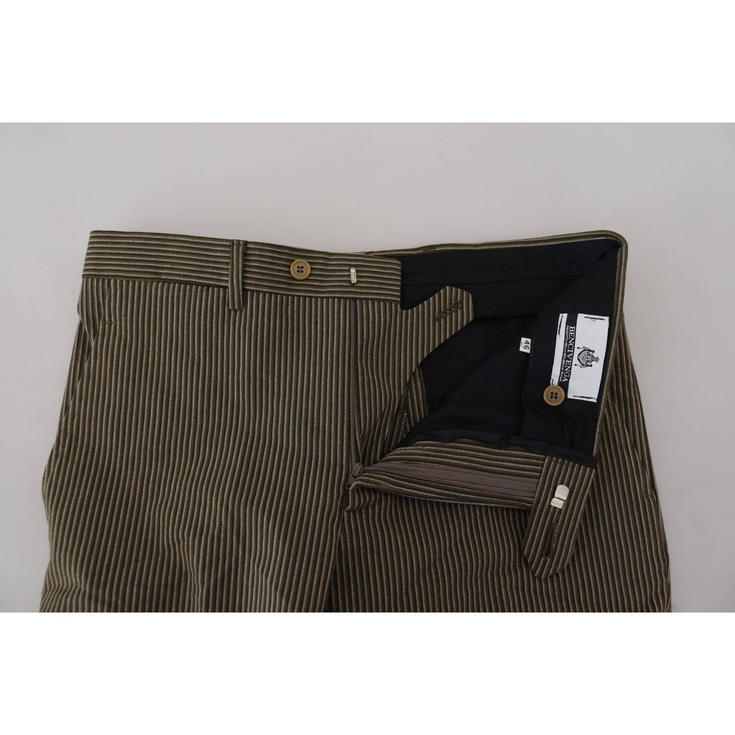BENCIVENGA Multicolor Striped Pure Cotton Men Pants 1728,67345645728,BENCIVENGA,Clothing,IT46 | S,IT48 | M,IT50 | L,IT52 | L,IT54 | XL,Jeans & Pants - Men - Clothing,Material: Pure Cotton,Men,Men - Clothing,Multicolor,New with tags,Pants - Clothing,Skinny