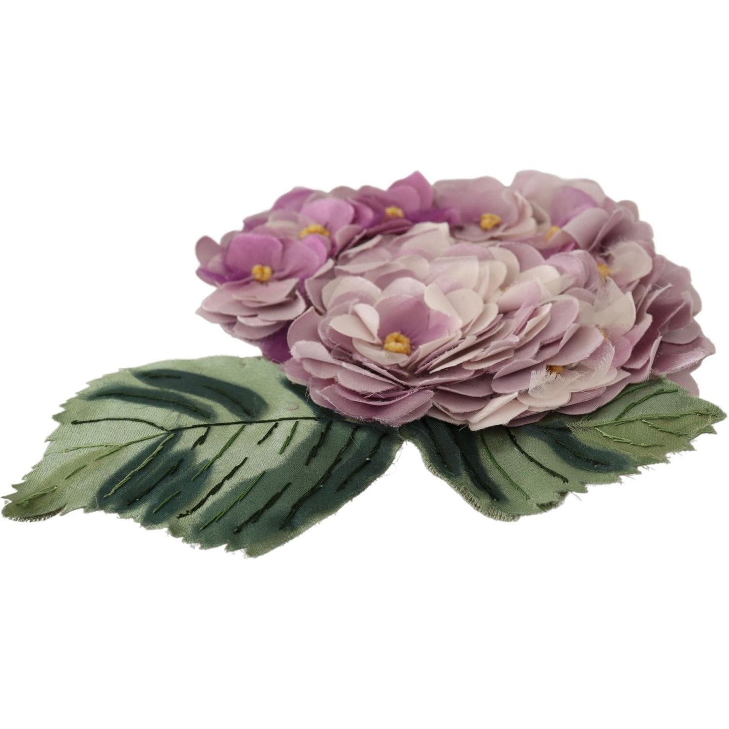 Dolce & Gabbana Elegant Purple Floral Silk Blend Brooch Brooch Dolce & Gabbana