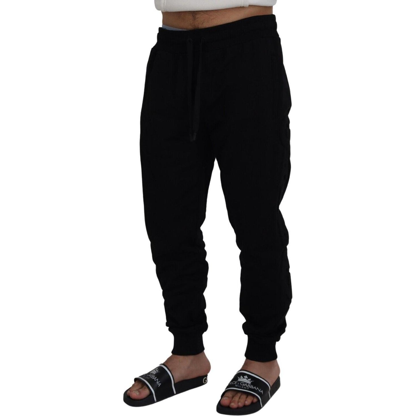 Dolce & Gabbana Elegant Black Cotton Jogger Pants Dolce & Gabbana