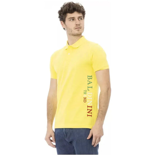 Baldinini Trend Yellow Cotton Men Polo-Shirt Baldinini Trend