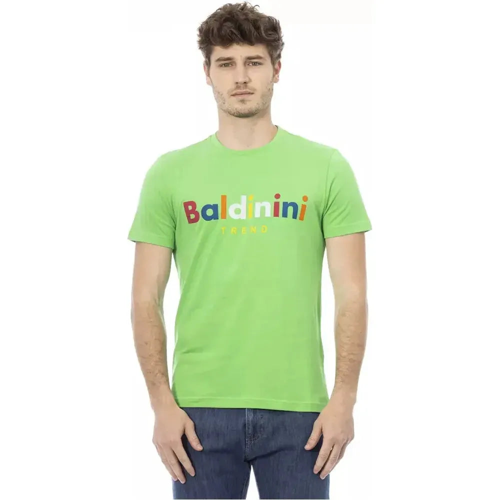 Baldinini Trend Green Cotton Men T-Shirt Baldinini Trend