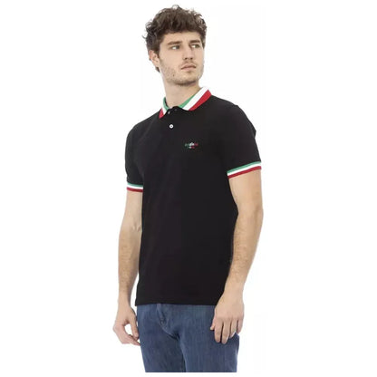 Baldinini Trend Black Cotton Men Polo Shirt