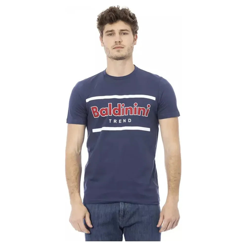 Baldinini Trend Blue Cotton Men T-Shirt Baldinini Trend