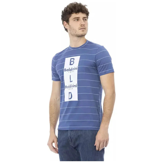 Baldinini Trend Blue Cotton Men T-Shirt Baldinini Trend