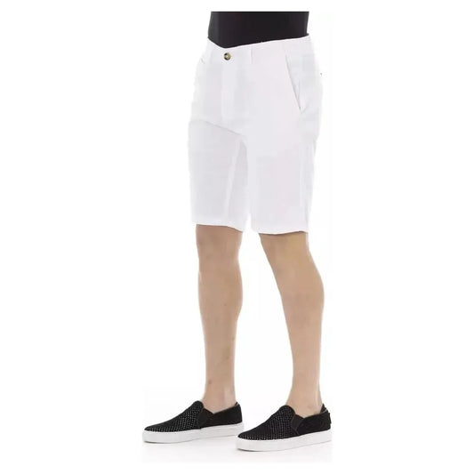 Baldinini Trend White Cotton Men Bermuda Short Baldinini Trend