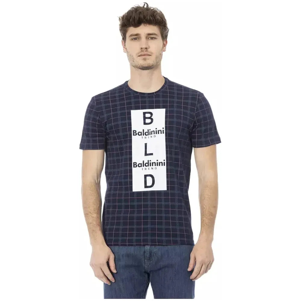 Baldinini Trend Blue Cotton Men T-Shirt Baldinini Trend