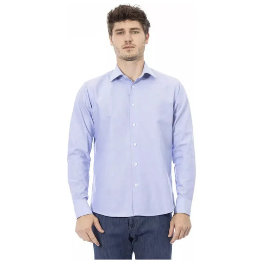 Baldinini Trend "Light Blue Cotton Men Shirt" Baldinini Trend