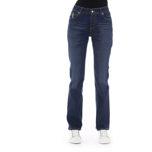 Baldinini Trend Blue Cotton Women Jeans Baldinini Trend