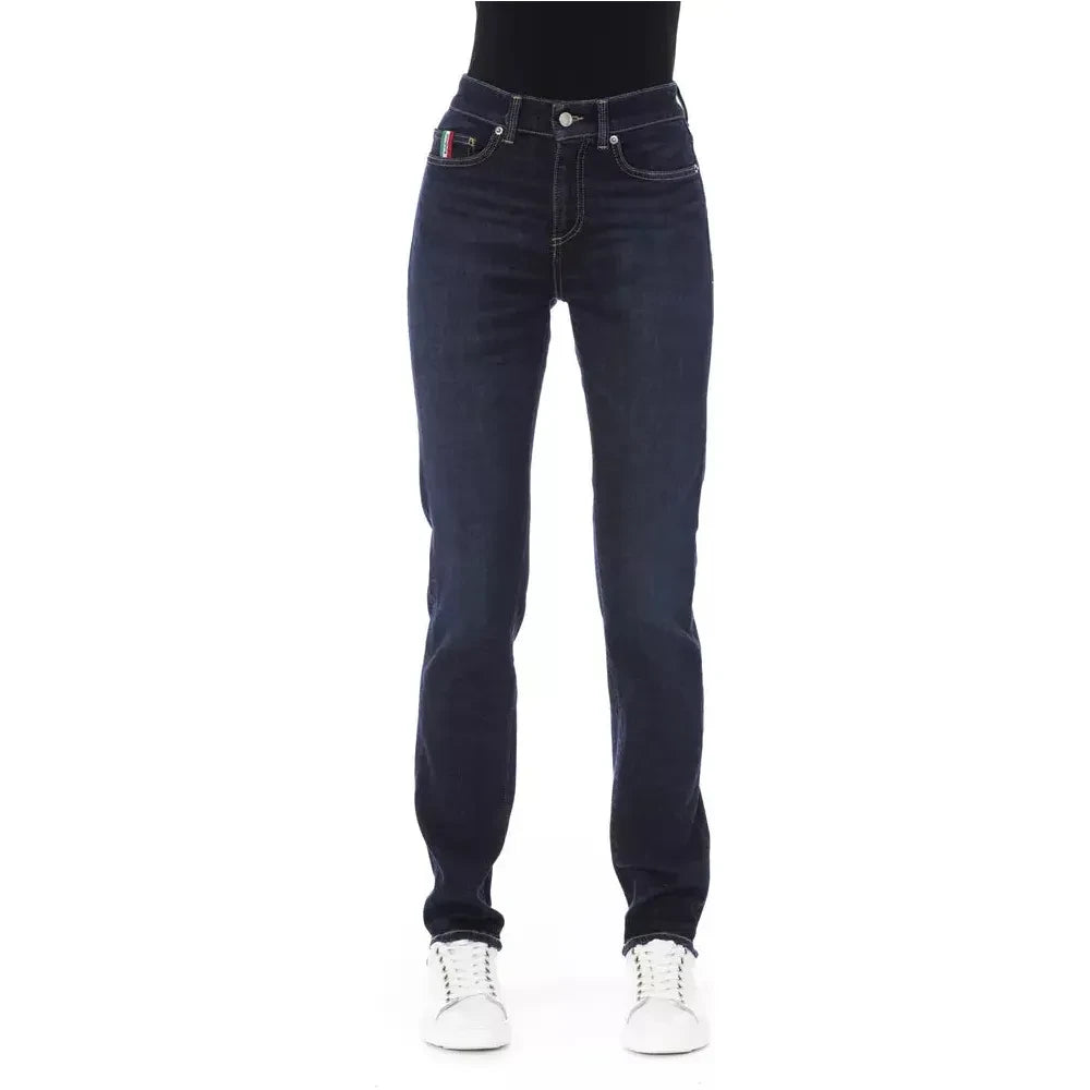 Baldinini Trend Blue Cotton Women Jeans Baldinini Trend