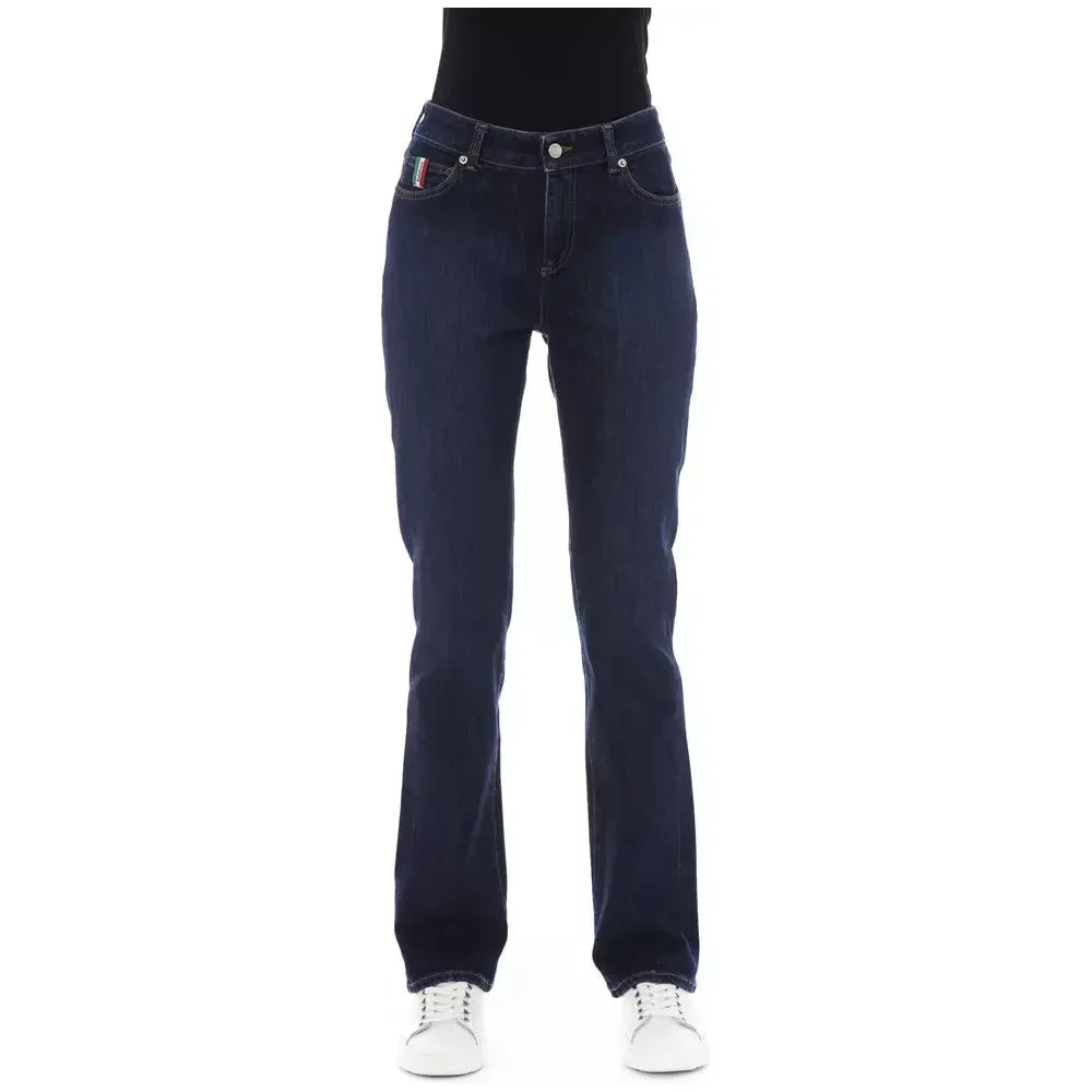 Baldinini Trend Blue Cotton Women Jeans Baldinini Trend