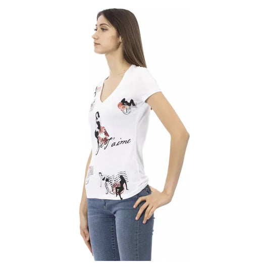 Trussardi Action White Cotton Women Top Trussardi Action