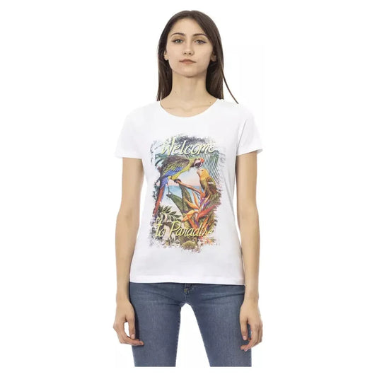 Trussardi Action White Cotton Women Top Trussardi Action