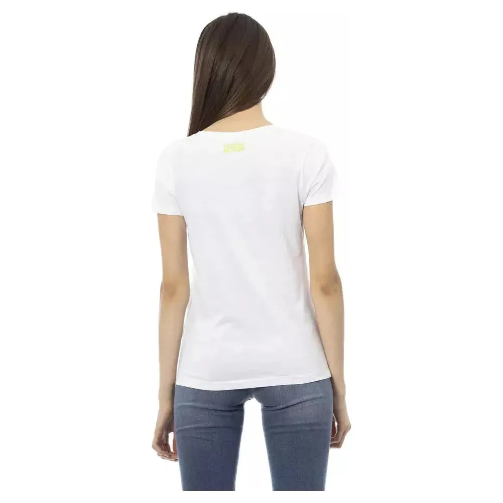 Trussardi Action White Cotton Women T-Shirt