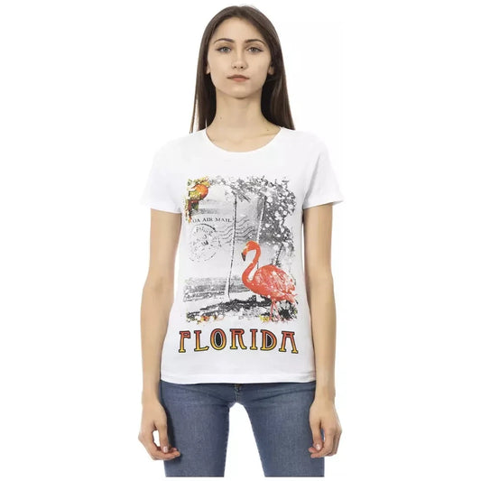 Trussardi Action White Cotton Women Top Trussardi Action