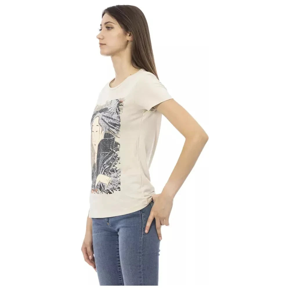 Trussardi Action Beige Cotton Women Top Trussardi Action